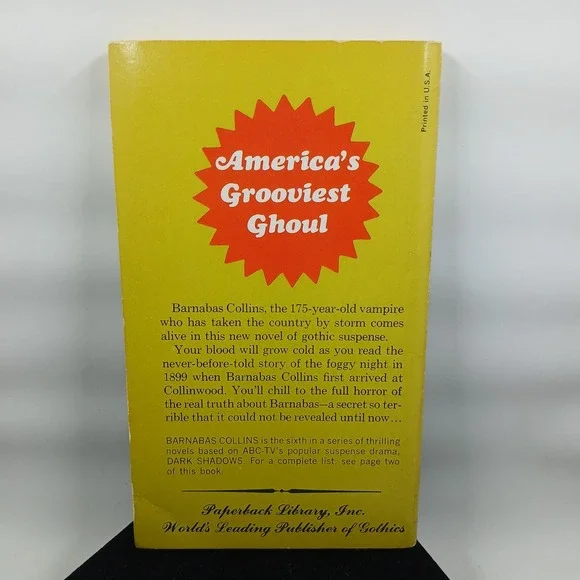 Vintage 1968 Barnabas Collins Marilyn Ross Dark Shadows Paperback Library Gothic - Picture 2 of 5